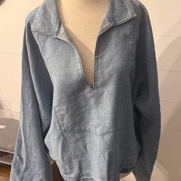 Polo by Ralph Lauren Light Blue Denim Blouse - Picture 1 of 6